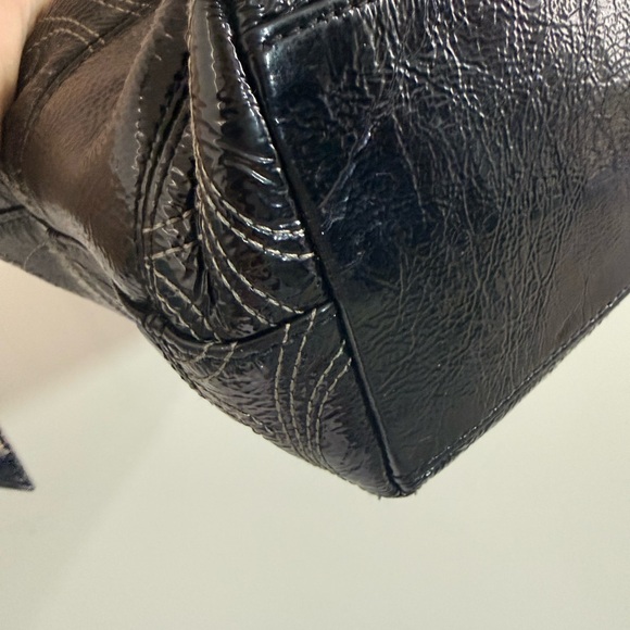 Coach Signature Sis Stitch Black Medium Tote Bag - Picture 8 of 13